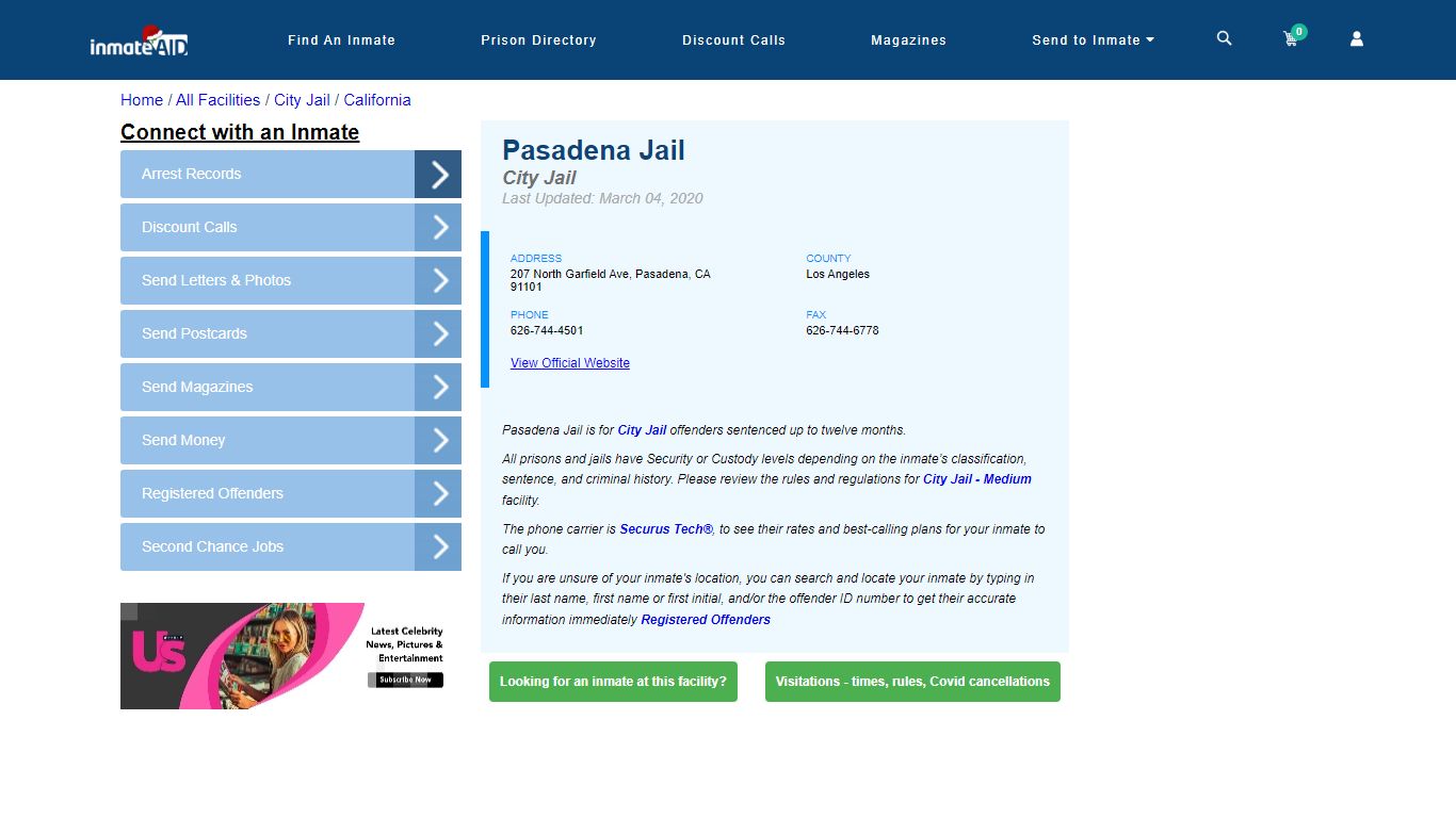 Pasadena Jail | Inmate Locator