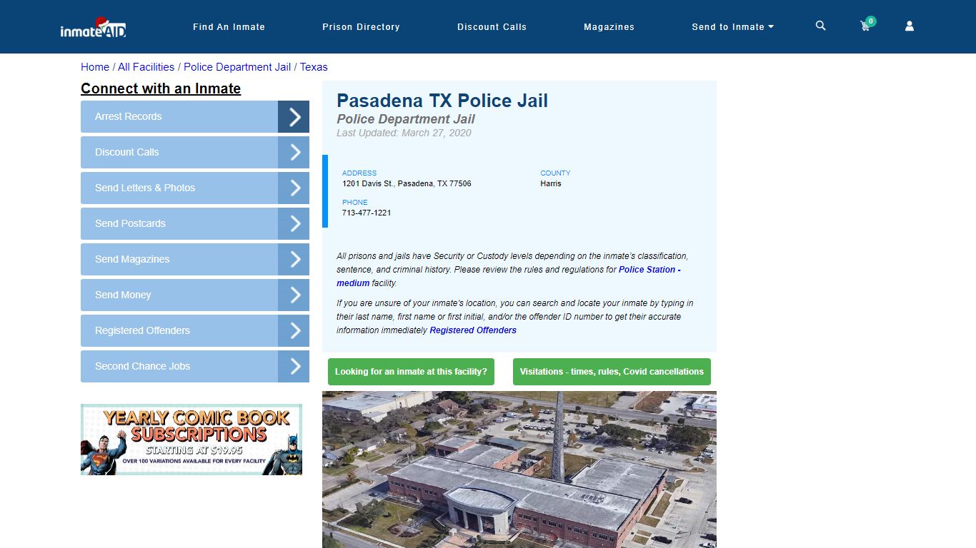 Pasadena TX Police Jail & Inmate Search - Pasadena, TX
